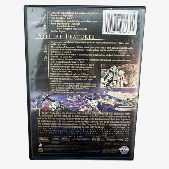 DVD - 3-film Pack - Star‎ Wars Episodes 2, 3, And 4 - Great Condition - Picture 6 of 13